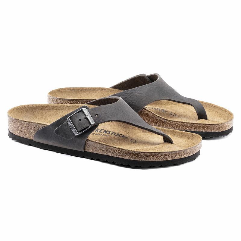 Birkenstock Como Oiled Læder Sandaler Herre Grå | DK 224VRW